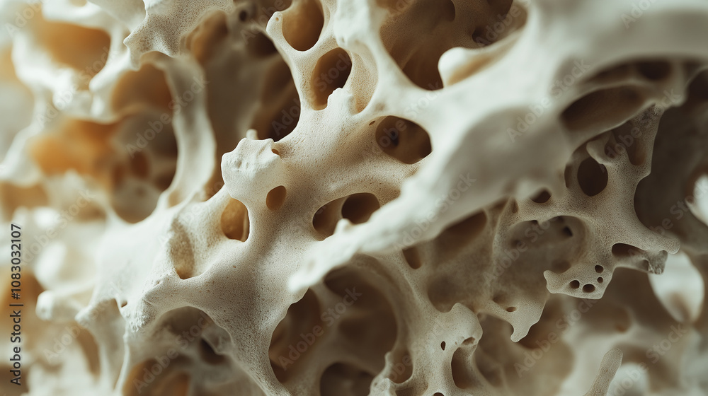 Osteoporosis Affecting Bone Structure Showing Loss Of Bone Density