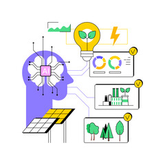 Poster - AI-Streamlined Environmental Compliance abstract concept vector illustration.