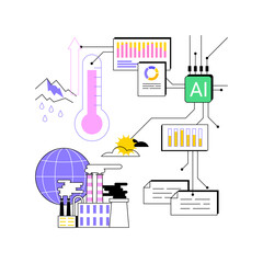 Poster - AI-Analyzed Climate Change abstract concept vector illustration.