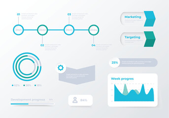 Aufkleber - a visual representation of marketing and targeting metrics. vector illustration