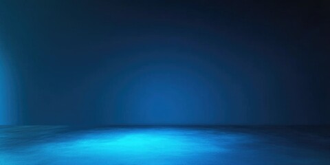 Poster - Abstract dark blue and indigo gradient background with a blank space perfect for showcasing advertisements products or website templates in a studio setting