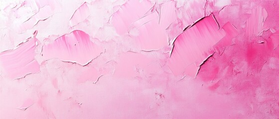 Poster - Light Pink Abstract Artwork Textured Smears on Canvas Gentle Grunge Background with Artistic Doodle Elements