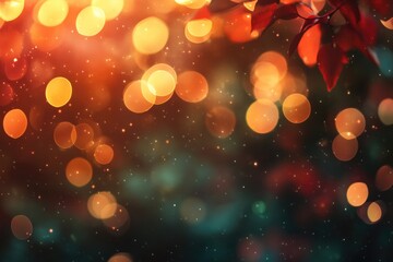 Poster - Fantasy bokeh backdrop with ample empty space for text