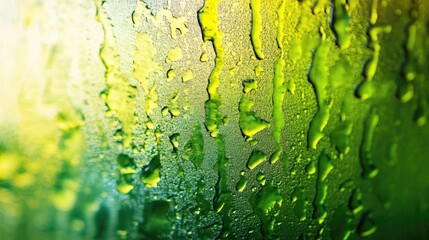 Poster - Vibrant textured design featuring a lime hue with a crisp glass print effect Unused background texture showcasing light and clarity in a glass print style