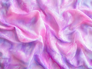 Poster - Pastel Pink Dye on Aquarelle Fabric Tie Dye Print featuring Pink and Purple Textiles Floral Acrylic Texture in a Trendy Fashion Style Beautiful Fantasy Tie Dye Art