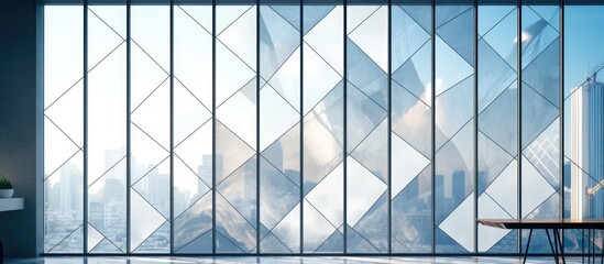Poster - Geometric design artwork for glass partitions Decorative graphics for window applications