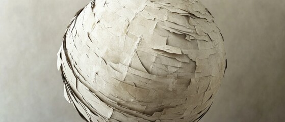 Poster - A sphere crafted from aged paper textures