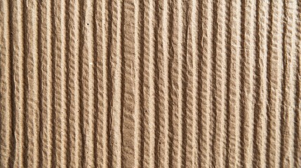 Poster - Macro view of a natural corrugated paper background Close up of the rough texture of kraft cardboard