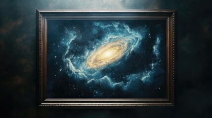 Poster - Magical Celestial Interstellar Illustration in a Framed Design