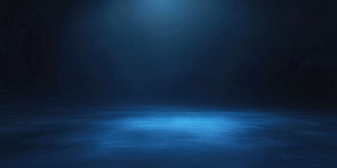Poster - Abstract dark blue and indigo gradient background with a blank space perfect for showcasing advertisements products or website templates in a studio setting