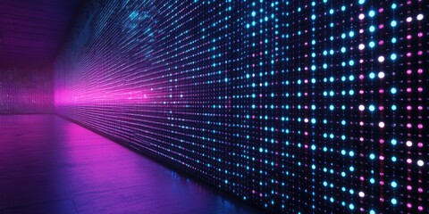Poster - Abstract matrix illuminated backdrop