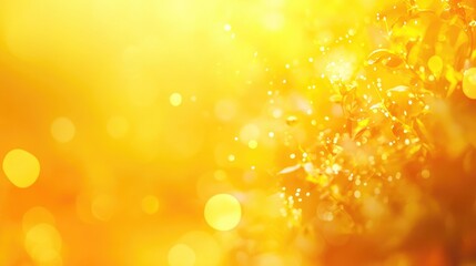 Wall Mural - Vibrant summer backdrop with a warm yellow glow ideal for template design