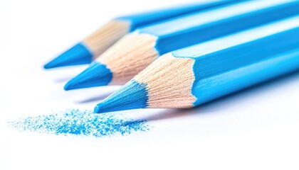 Poster - Light blue pencil lines on a white background