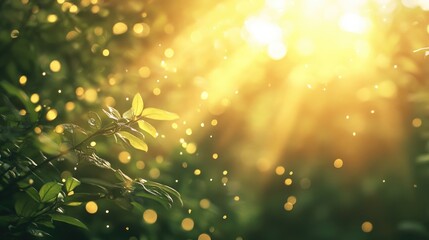 Poster - sunlight with unique lens flare effects creating a radiant atmosphere enhanced by rays and highlight