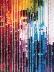 Aufkleber - A series of colorful DNA sequences blend with a human silhouette, highlighting the intricate relationship between genetics and identity. Generative AI