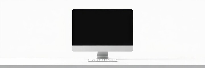 Wall Mural - laptop computer desktop monitor screen device mockup template with blank screen for digital design s