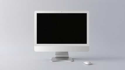 Wall Mural - Laptop mock up with clear screen for design presentation on white background, display, blank
