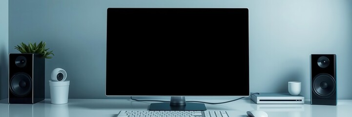 Wall Mural - laptop mock up with clear screen on white background, technology, screen, internet