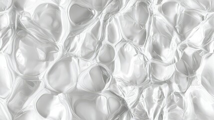 Poster - Textured White Plastic Surface with Air Bubbles, Showcasing an Intricate Pattern of Irregular Shapes and Glossy Finish for Modern Design Use
