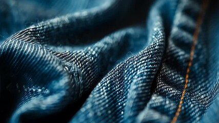 Poster - Extreme close-up of denim material