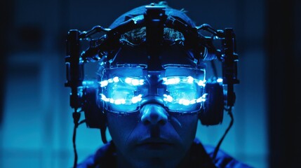 Poster - Futuristic Vision Technology with LED Glasses
