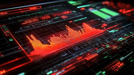 Poster - Futuristic Data Visualization on Digital Interface