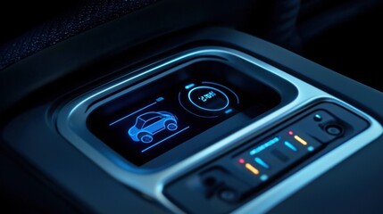 Poster - Modern Car Dashboard Display with Digital Interface