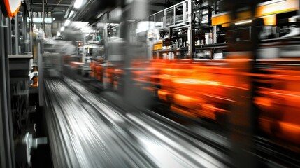 Poster - Highspeed production line featuring multiple items in an industrial environment for efficient workflow