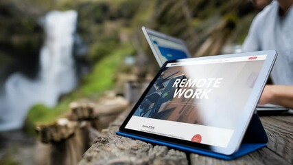 Poster - A tablet displaying 