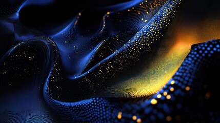 Poster - Abstract digital artwork featuring flowing shapes and glowing particles in dark tones.