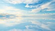 © ArpPSIqee - A breathtaking view of the Salar de Uyuni salt flats in Bolivia, with a mirror-like reflection of the sky creating an infinite horizon, Salt flats scene