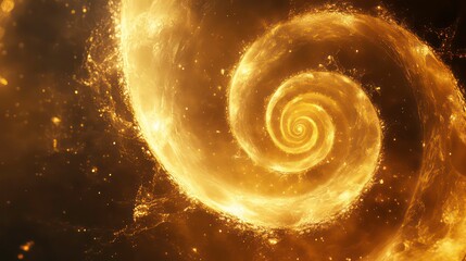 Wall Mural - stock illustration of an abstract space background with a golden spiral. astrology and astronomy ill
