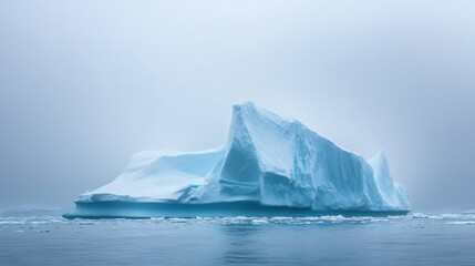 Poster - A dramatic capture of a massive iceberg drifting under the glow of the midnight sun in the Antarctic Ocean, Antarctic iceberg scene, Dramatic style