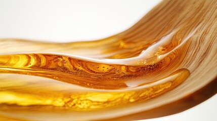 Poster - Flowing Golden Liquid Abstract Design