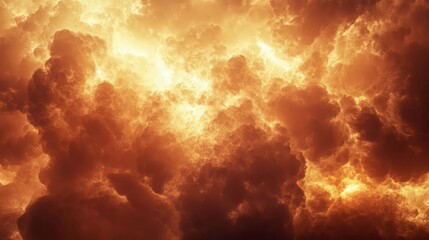 Wall Mural - golden clouds with a bright light in the center, creating a dramatic and powerful effect.