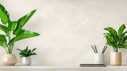 Poster - Modern office wall texture background with a neutral finish high-resolution and refined details.
