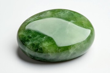 Poster - Green chrysoprase with subtle sparkle, plain black background.