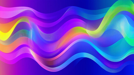 Leinwandbilder - Colorful abstract waves flowing seamlessly across vibrant background
