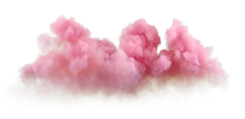Fototapete - Evening soft pink clouds on transparent backgrounds 3d render png