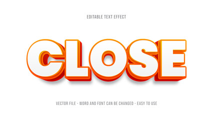 Poster - Editable text effect bold mock up, orange text effect