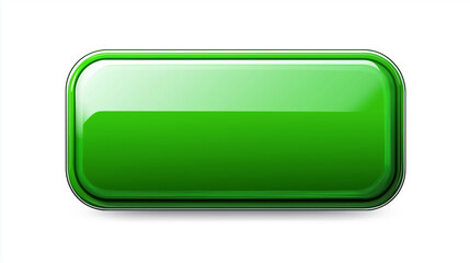 Aufkleber - Shiny green rounded rectangle button on white background