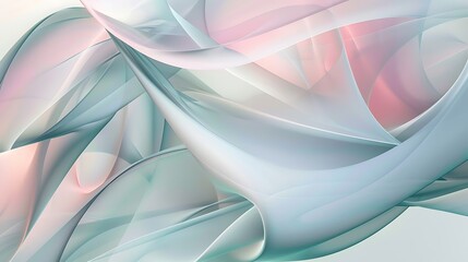Poster - abstract image with pastel swirls and soft shapes.