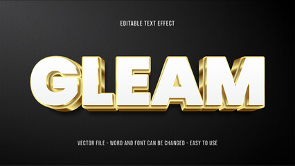 Poster - Editable text effect shiny mock up, golden text effect