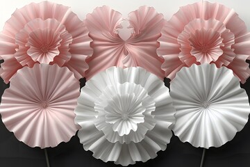 Wall Mural - pink and white valentine's day decorations.