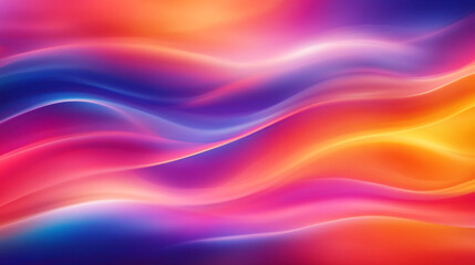 Poster - Colorful abstract waves in vibrant hues flowing harmoniously across the canvas in artistic design