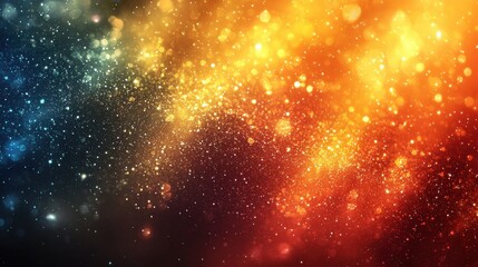 Poster - Colorful abstract background of glowing particles and light swirls creating a dazzling visual effect at night