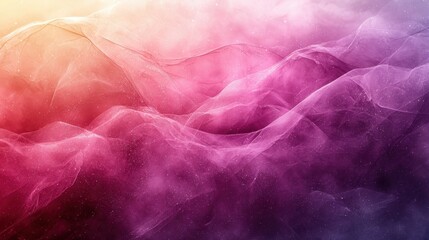Poster - Colorful abstract waves in shades of purple and pink creating a serene and dreamy atmosphere in digital art