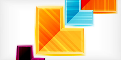 Poster - Arrow symbols created with 3d effects and line texture geometric abstract background