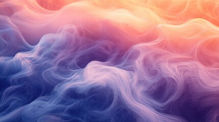 Poster - Beautiful swirls of colorful smoke create a mesmerizing effect in a dynamic abstract composition at dusk