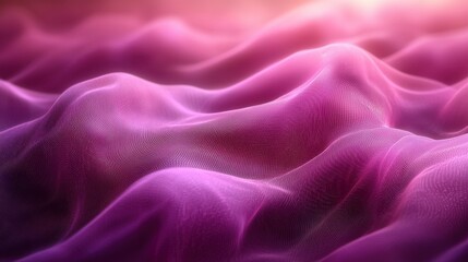 Poster - Soft purple waves swirling gently under warm light, creating an abstract landscape at dawn